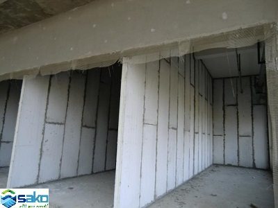 Xây tường vách bằn panel bê tông nhẹ