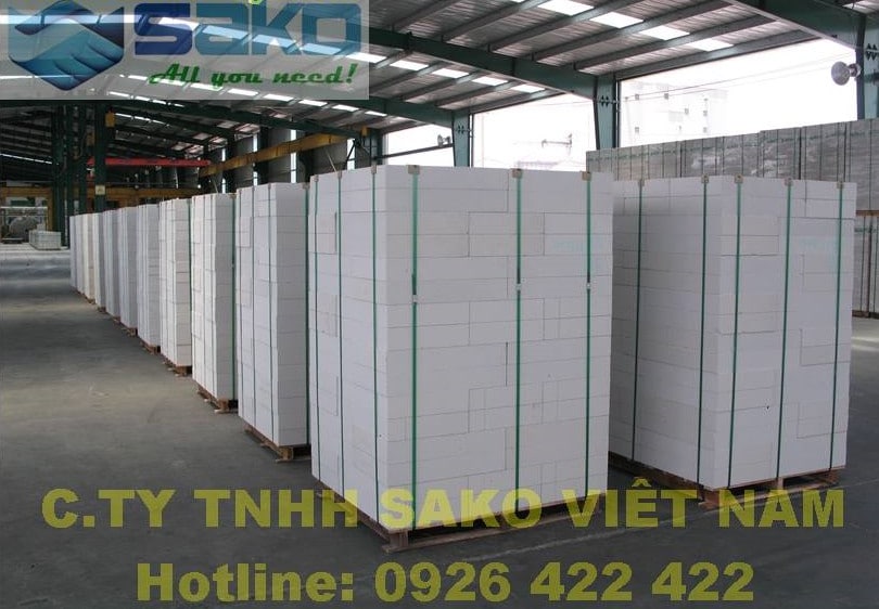 Tổng kho gạch nhẹ AAC của công ty SAKO Việt Nam