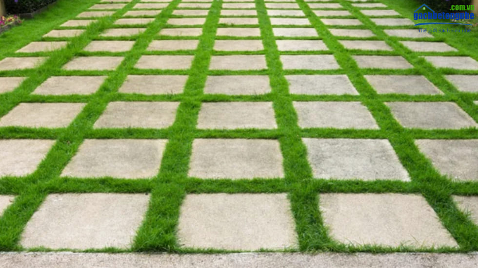 Cách lát gạch trồng cỏ bê tông tự chèn đẹp mắt