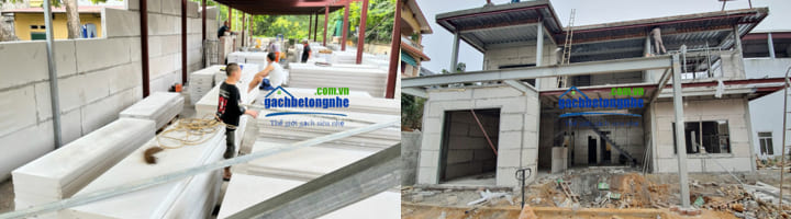 Xây nhà bằng bê tông siêu nhẹ: Giá gạch & tấm bê tông nhẹ làm nhà