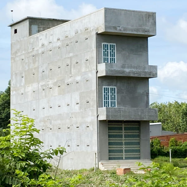 Xây nhà yến bằng kết cấu nhà khung thép kết hợp tường gạch AAC