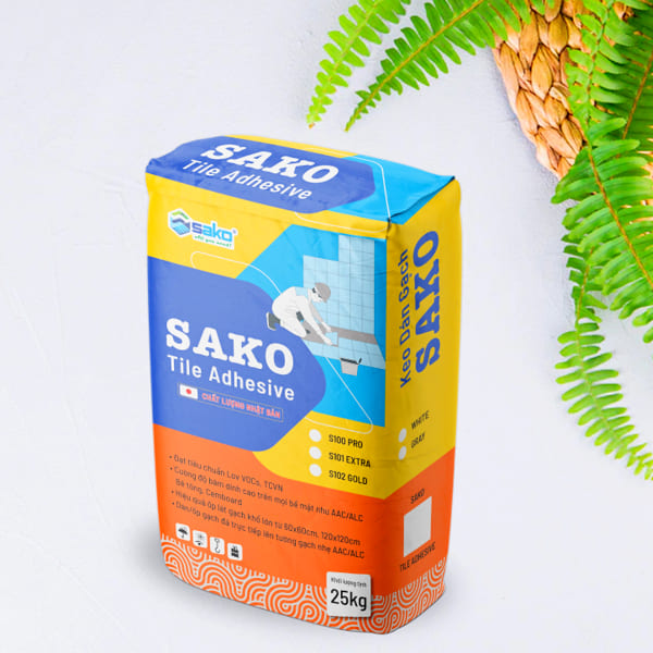 Keo dán gạch SAKO S100 PRO sản phẩm ốp lát gạch đá kích thước thông dụng nhất tới 600x600mm