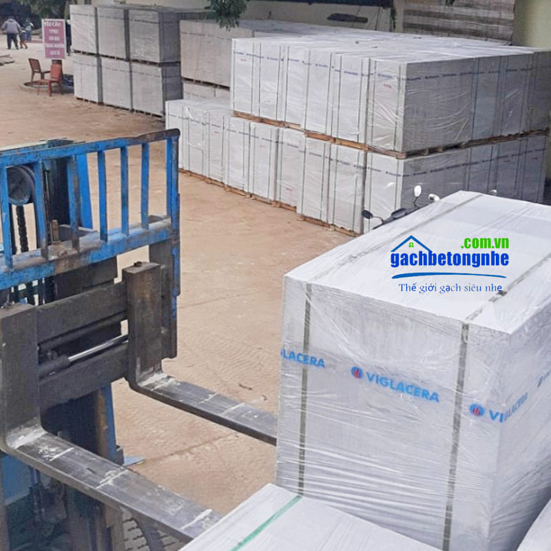 Hình ảnh sản phẩm gạch bê tông khí Viglacera xây công trình tại Bắc Giang