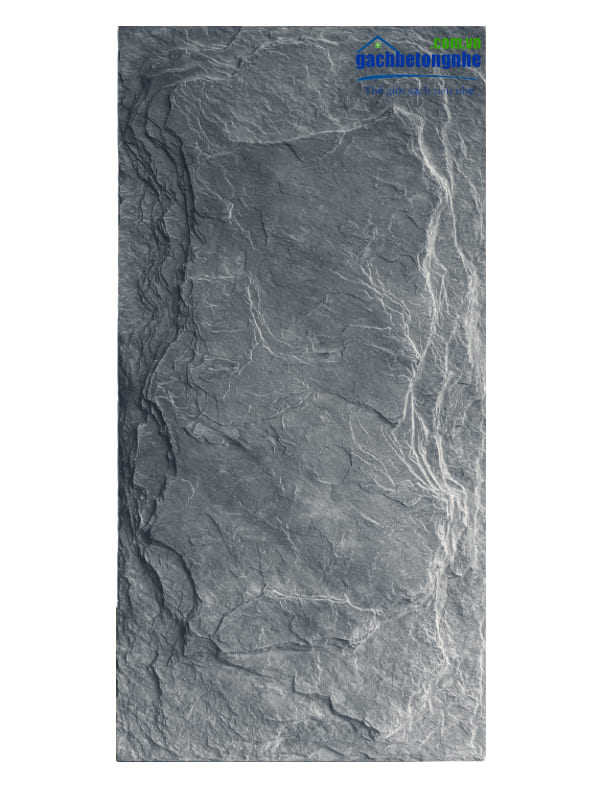 Hình ảnh tấm PU giả đá siêu nhẹ vân thấp, màu xám xanh