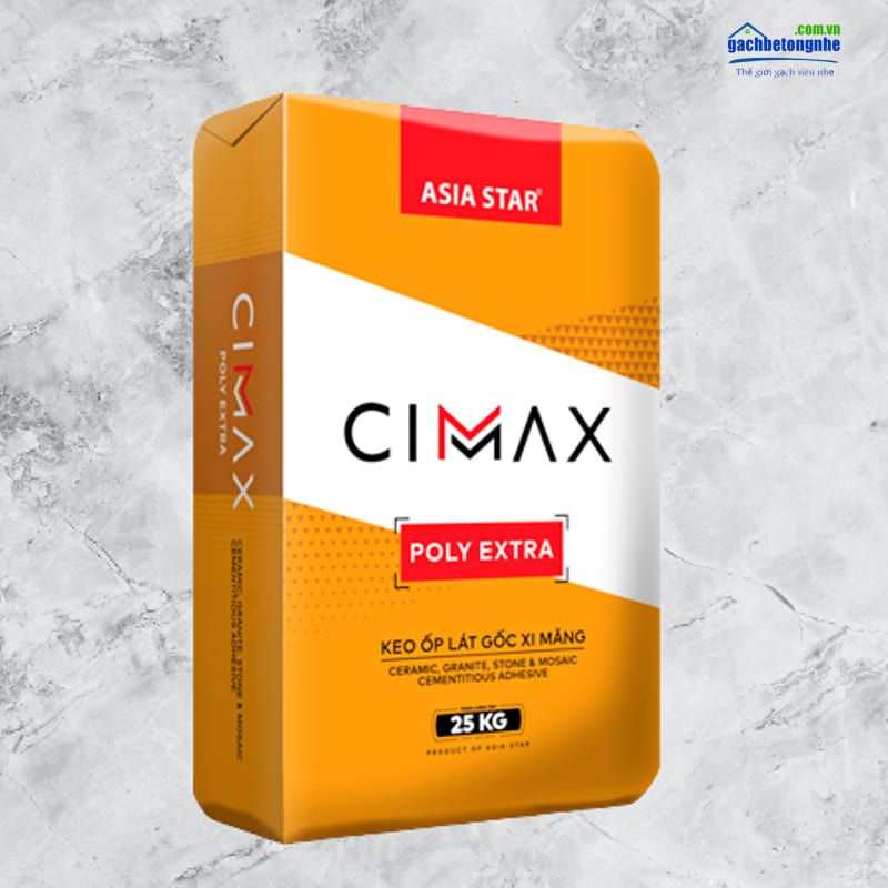Sản phẩm keo dán gạch Cimax Poly Extra của Asia Star