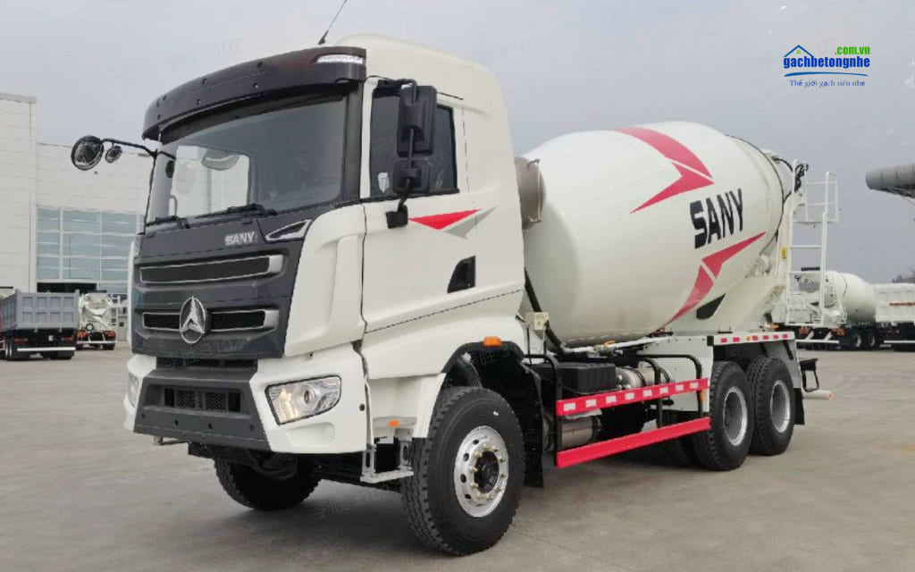 Xe bồn bê tông Sany dòng xe nhập khẩu từ Trung Quốc loại 10m3 và 12m3