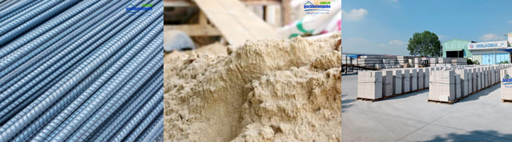 Cập nhật báo giá vật liệu xây dựng mới nhất: giá sắt thép, xi măng, cát đá, bê tông, gạch xây v.v..